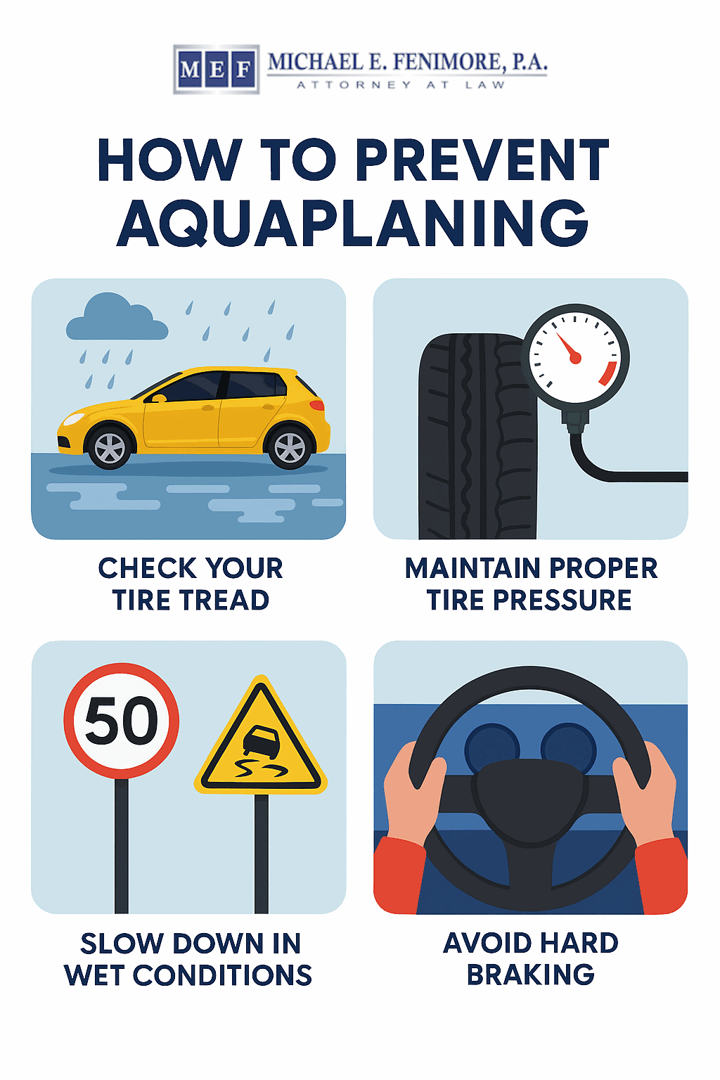 Aquaplaning steps to take explained