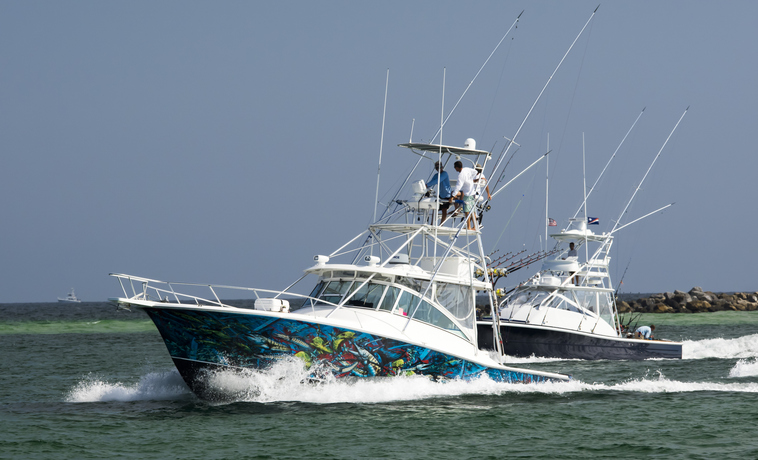 Recreational Fishing Boats along Gulf Coast